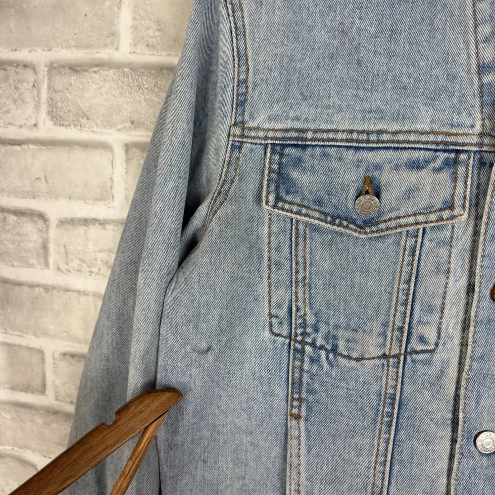 Vintage Guess Jeans Georges Marciano Denim Jacket Light Wash Made in USA SMALL - Picture 4 of 12